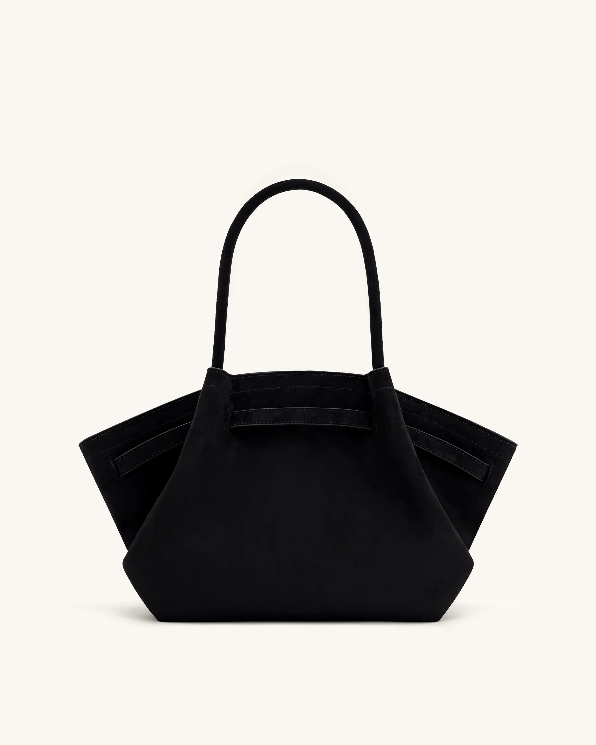 Hana Medium Faux Suede Tote Bag- Brown