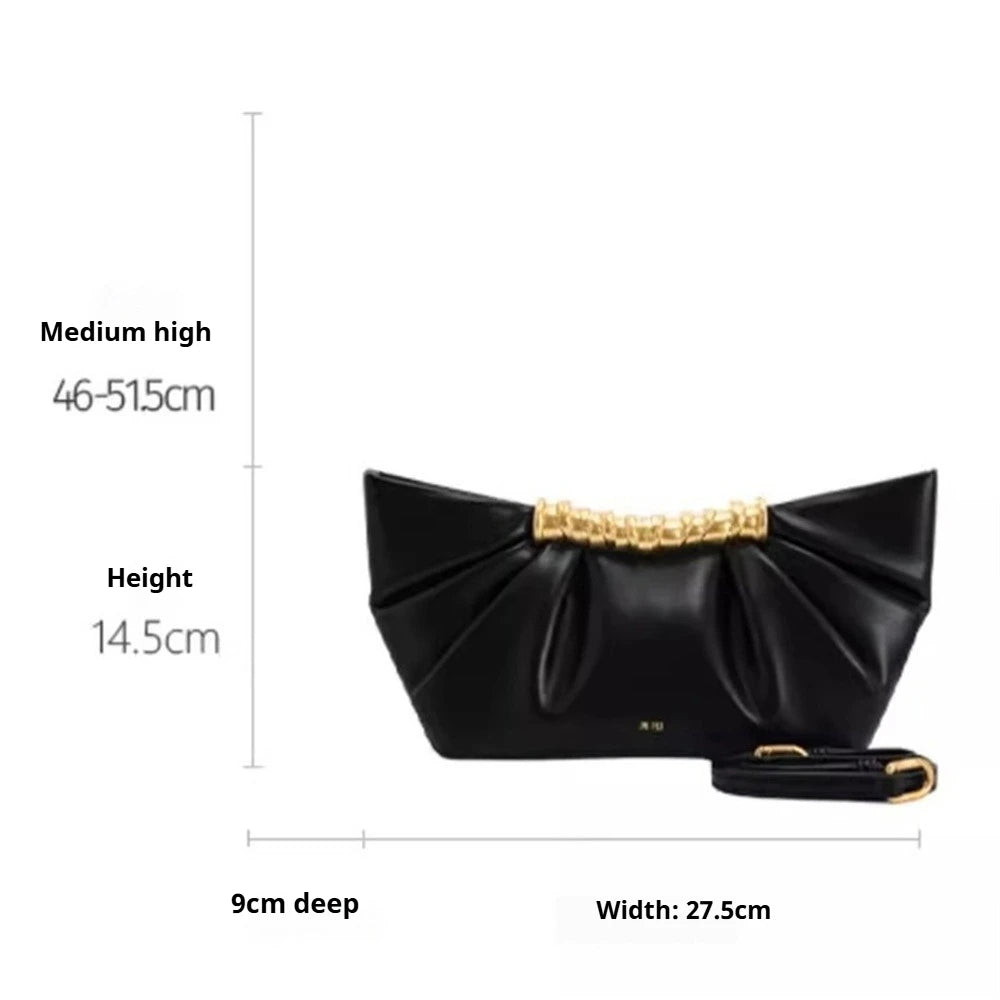 Leia Pleated Shoulder Bag – Mini Chain Purse