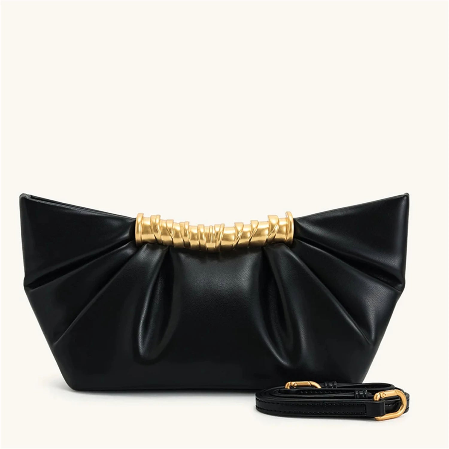 Leia Pleated Shoulder Bag – Mini Chain Purse