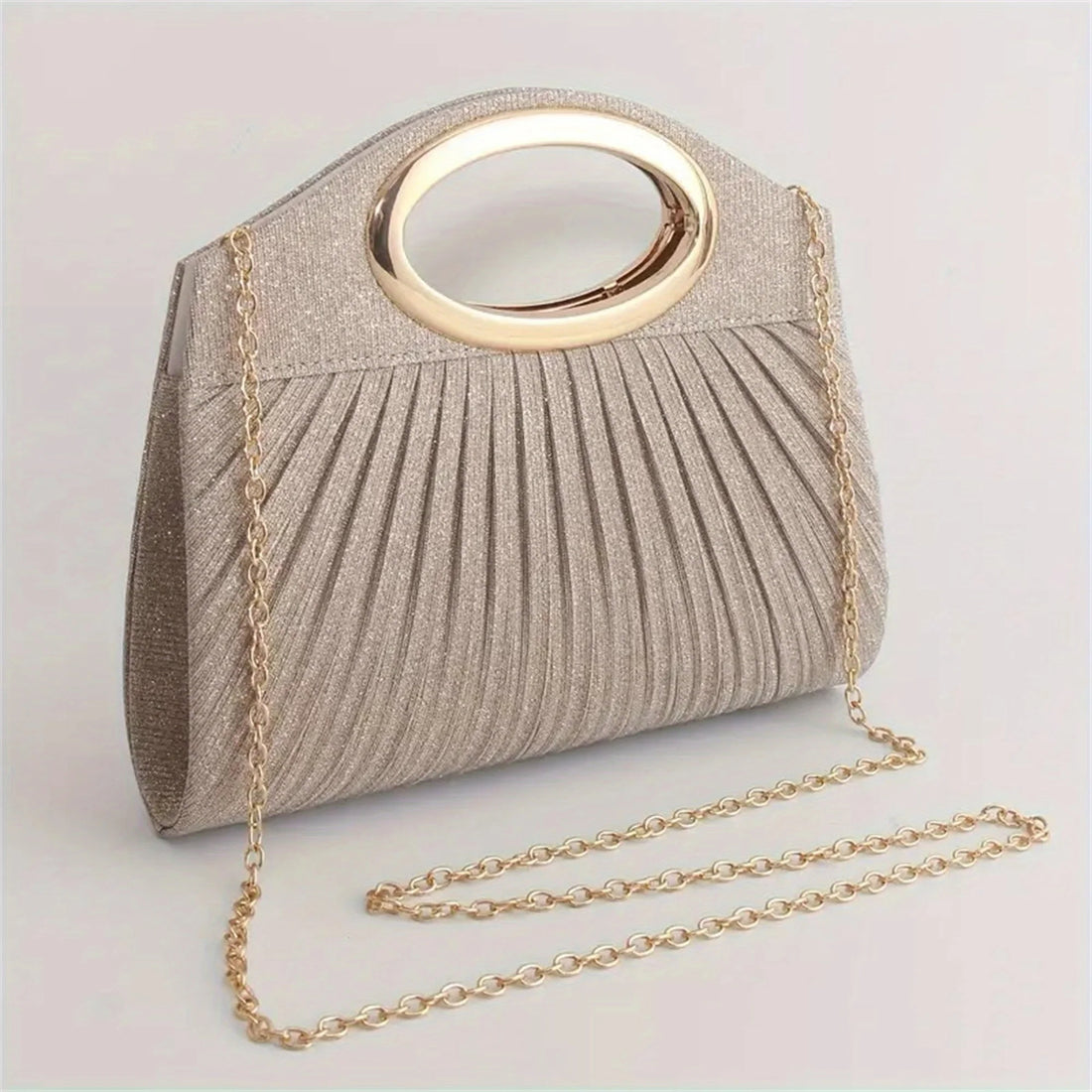 Elegant Pleated Evening Bag – Large Capacity Clutch Tote