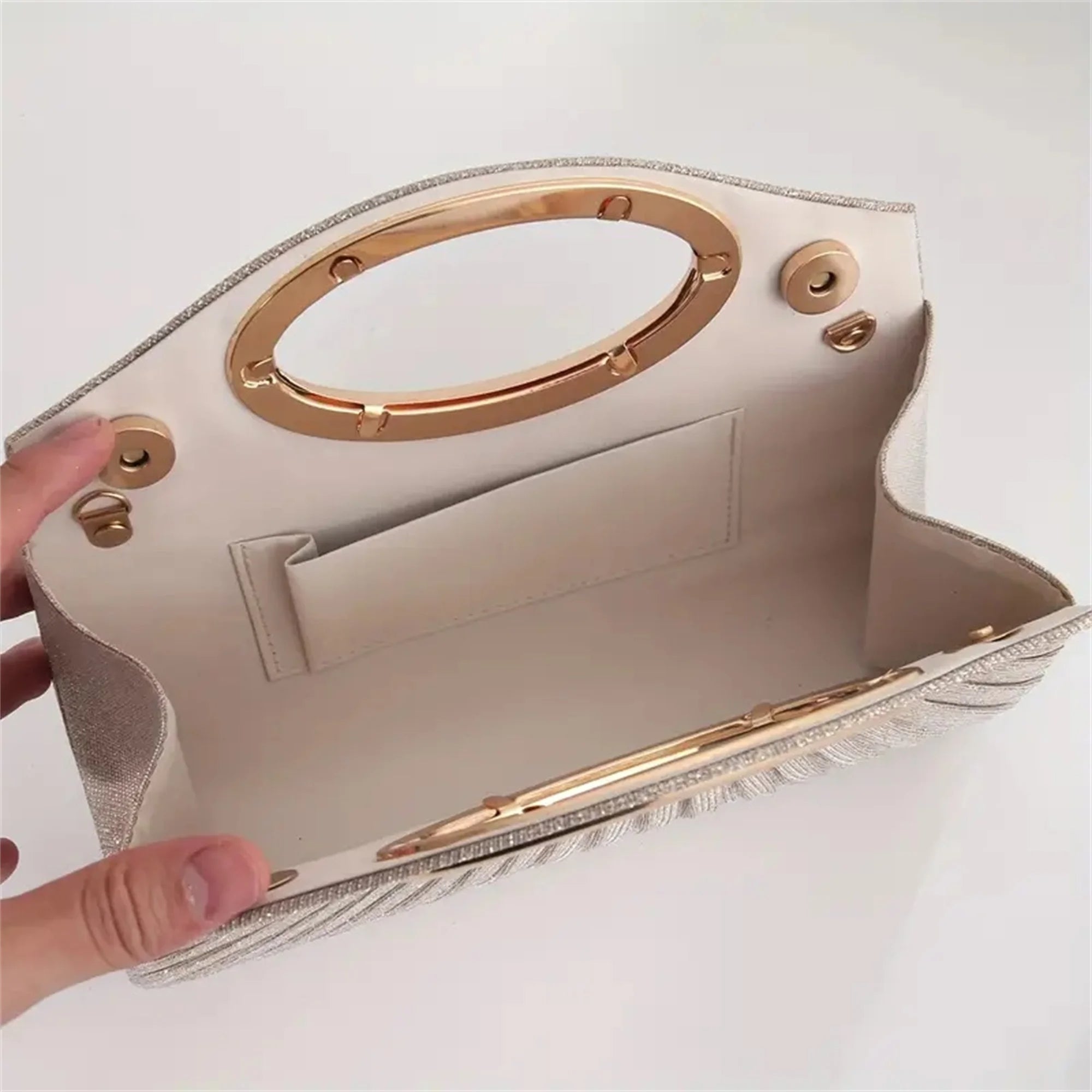 Elegant Pleated Evening Bag – Large Capacity Clutch Tote