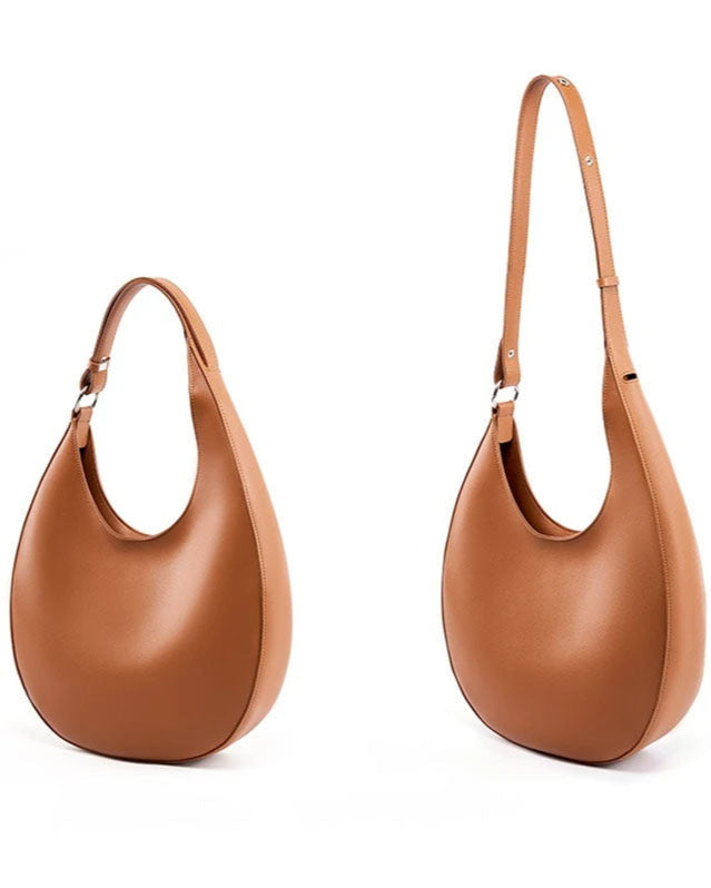 Women’s Luxury Leather Crescent Tote – Crossbody & Shoulder Bag