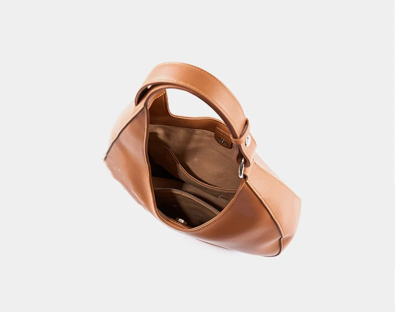 Women’s Luxury Leather Crescent Tote – Crossbody & Shoulder Bag