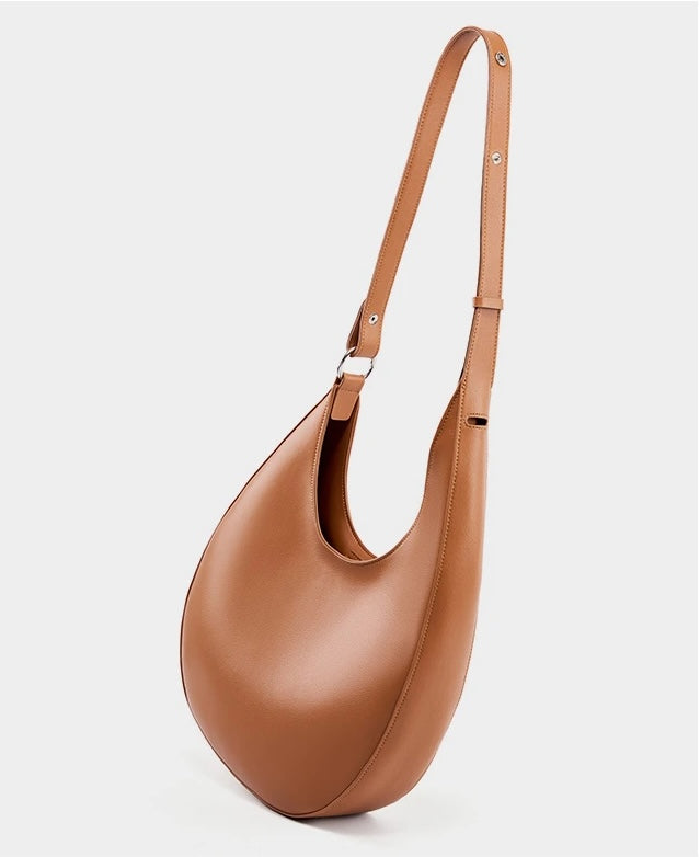 Women’s Luxury Leather Crescent Tote – Crossbody & Shoulder Bag