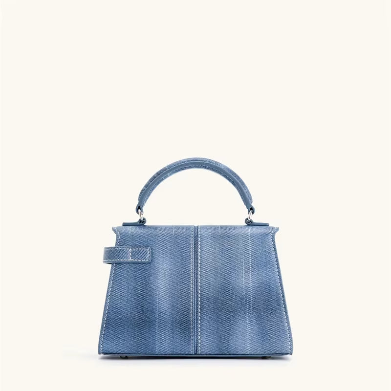 Elise Denim Blue Tote – 2025 Designer Women’s Small Square Crossbody Bag