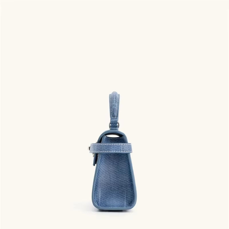 Elise Denim Blue Tote – 2025 Designer Women’s Small Square Crossbody Bag
